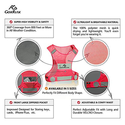 Reflective Vest Running Gear,Lightweight Reflective Safety Vests with Arm Bands - color: Pink, size: XX-Large