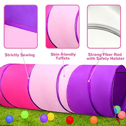 Kids Play Tunnel for Toddlers 1-3, Baby Crawling Toys for 1 2 3 4 Year Old Girl Boy Birthday Gift, 6 Foot Pop Up Tunnel, Indoor Outdoor Toddler Toys for Infant Children or Dog - style: Toddler Tunnel