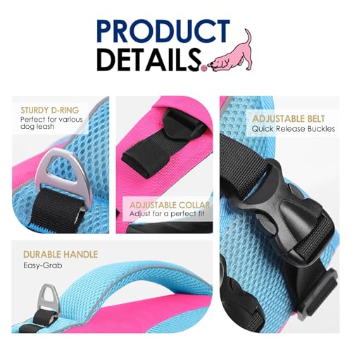 AOFITEE Dog Life Jacket, X-Small Dog Life Vest for Swimming Boating, High Buoyancy Puppy Swim Vest Swimsuit with Rescue Handle, Adjustable Reflective Pet Lifesaver Lifejacket