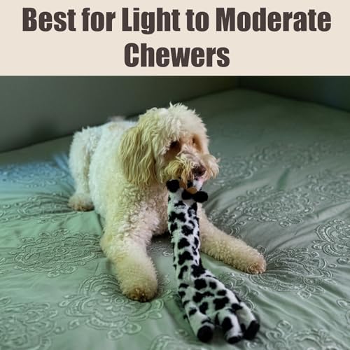 SPOT Skinneeez Crinklers Cow 23-Inch Stuffing-Free Squeaky Dog Toy – Interactive Plush Toy for Medium & Large Dogs – Mess Free Play for Light & Moderate Chewers - style: Large Cow
