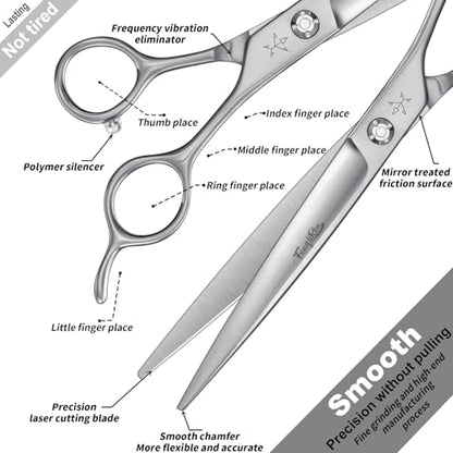 High-end Professional Dog Grooming Scissors Pet Grooming Shears 7.5 Inches Extremely Very Sharp Made Of Stainless Steel Alloy By Hand For Dog Cat Groomer - style: 7.5inch Shears