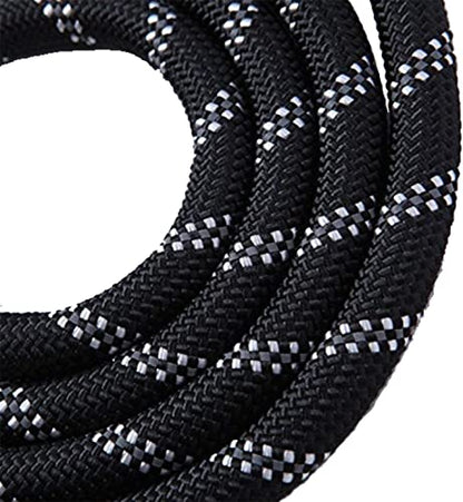 Strong Nylon Dog Leash Rope with Comfortable Padded Handle Training Lead for Medium and Large Breeds Dogs - Heavy Duty 5ft Long - color: Black