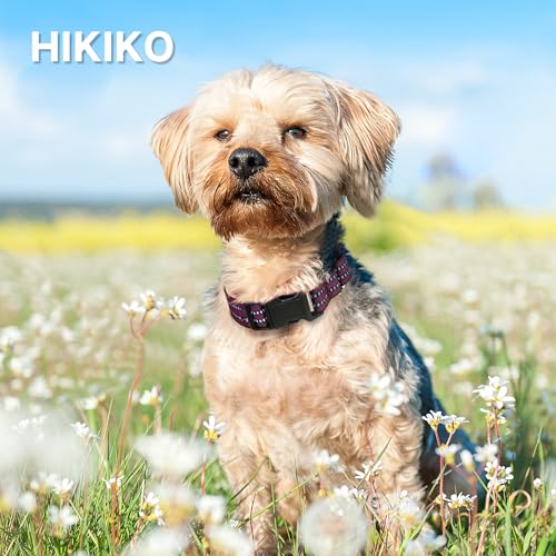 Hikiko Martingale Dog Collars Reflective Nylon Dog Collar with Quick Release Buckle Adjustable Training No Slip Dog Collar (Medium, Burgundy) - color: Burgundy, size: Medium