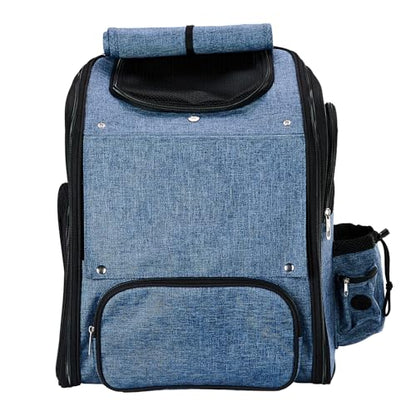 Pet Carrier Backpack, Expandable Cat and Dog Carrier with Back Extension, Breathable Mesh Travel Backpack for Small Dogs and Cats, Soft-Sided, Up to 26 lbs