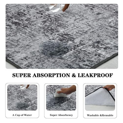 Qeils Washable Pee Pads for Dogs, 2 Pack Reusable Puppy Pads 24"x48" Super Absorbent Leakproof Dog Training Pads, Non-Slip Potty Pads for Gallery, Floor, Couch, Litter Mat Pet Essentials - size: 24"*48"(Pack of 2)