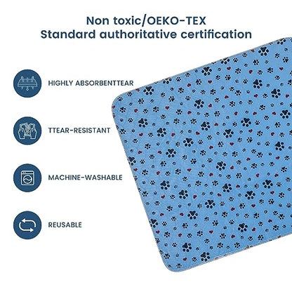Washable Pee Pads for Dogs,4 Pack Extra Large 24"x36" Super Absorbent Reusable Puppy Pads,Non-Slip 100% Waterproof Dog Pee Pad,Pet Training Pads for Couch, Crate,Potty Training,Floor - size: 24X36 Inch（Pack of 4）