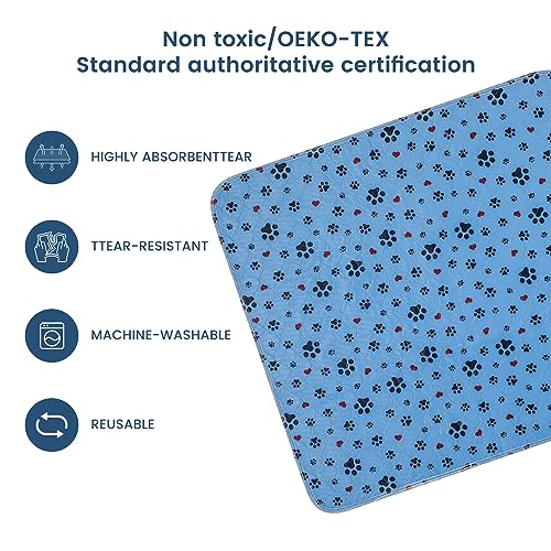 Washable Pee Pads for Dogs,2 Pack Extra Large 72"x72" Super Absorbent Reusable Puppy Pads,Non-Slip 100% Waterproof Dog Pee Pads,Pet Training Pads for Couch, Crate,Potty Training,Floor - size: 72X72 Inch（Pack of 2）