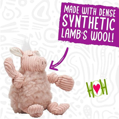 HuggleHounds Knottie Plush Dog Toy - Dog Stuffed Animal Toy, Squeaky Puppy Toys, for Small, Medium & Large Dogs, Durable Plush to Keep Them Busy - Penelope Pig, Small - size: Small, style: Penelope Pig