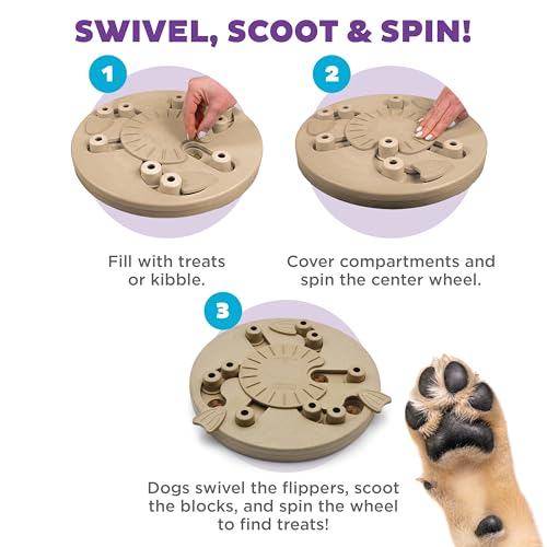 Outward Hound by Nina Ottosson Dog Worker Treat Puzzle Enrichment Toy, Level 3 Advanced, Tan - color: Dog Worker (Tan)