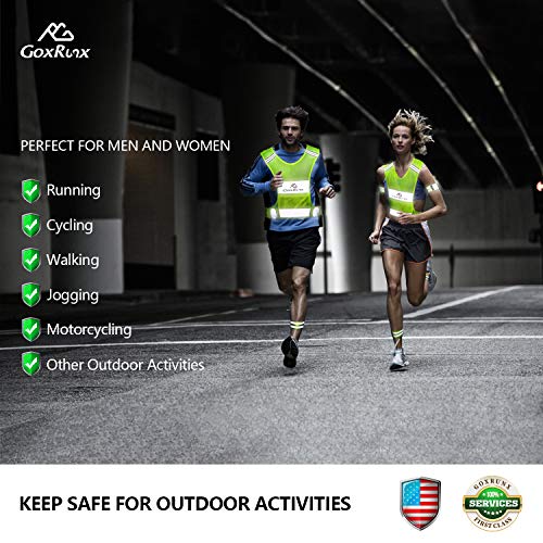 Reflective Vest Running Gear,Lightweight Reflective Safety Vests with Arm Bands - color: Green, size: XX-Large