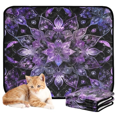 Qilmy Mandala Pet Mat, Waterproof Reusable Dog Training Pad Anti-Slip Pet Creat Pad for Small Medium Large Dogs and Cats - size: Medium+Large