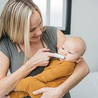 Dr. Brown's 100% Silicone Baby Finger Toothbrush and Toothpaste Set,Toothbrush & Infant-to-Toddler Training, Soft for Baby's First Teeth,Giraffe,0-3 Years,2 Count (Pack of 6) - size: 1 Count (Pack of 6)