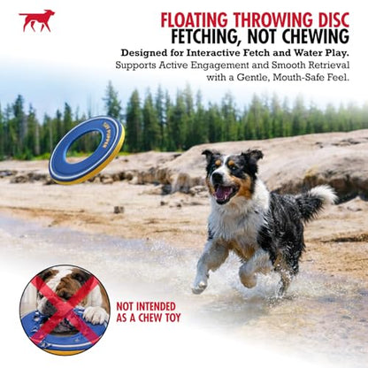 Tuff Pupper Floating Dog Frisbee Toy | Fetch Only Not a Chew Toy | Soft Foam Fetch Disc | High-Visibility Water & Snow Play | Gentle on Teeth | Lightweight Durable Outdoor Flying Toy - color: Floating Ring Toy