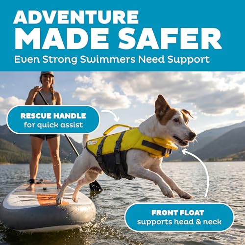 Outward Hound Granby Splash Yellow Dog Life Jacket, Small - color: Yellow, size: Small (Chest Girth: 16"-20")