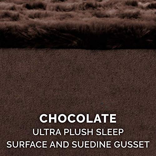 Furhaven Replacement Dog Bed Cover Ultra Plush Faux Fur & Suede Mattress, Machine Washable - Chocolate, Jumbo Plus (XX-Large) - color: Chocolate, size: Jumbo Plus (XX-Large) (Pack of 1)