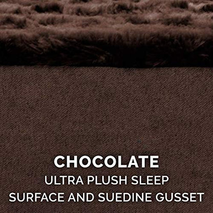 Furhaven Replacement Dog Bed Cover Ultra Plush Faux Fur & Suede Mattress, Machine Washable - Chocolate, Jumbo (X-Large) - color: Chocolate, size: Jumbo (X-Large) (Pack of 1)