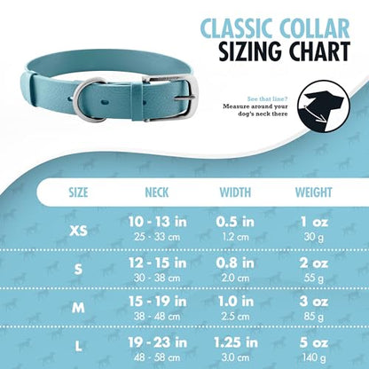 Tuff Pupper Classic Heavy Duty Dog Collar | 10x Stronger Than Leather | 100% Waterproof & Odor Proof Dog Collar | Tough Rust-Proof All Metal Hardware - color: Tropical Teal