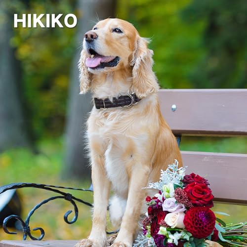 Hikiko Martingale Dog Collars Reflective Nylon Dog Collar with Quick Release Buckle Adjustable Training No Slip Dog Collar (Small, Coffee Brown) - color: Coffee Brown, size: Small