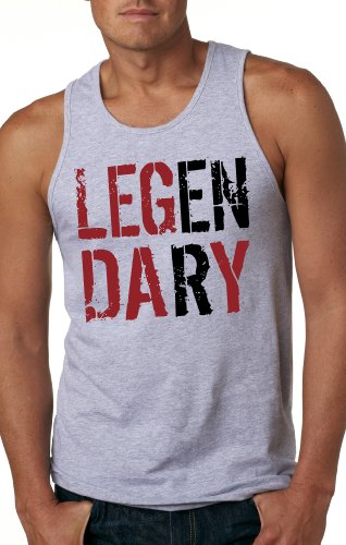 Mens Legendary Leg Day Tank Top Funny Lifting Workout Exercise Shirt | Funny Workout Shirt, Graphic Tank Top for Men, Cool Fitness Sleeveless Tee, Fitted Tank, Novelty Tank Tops for Guys - size: Medium