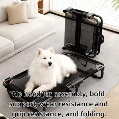 Elevated Dog beds Suitable for Small and Large Pets-Portable Folding Dog beds, with Breathable Cooling nets, Indoor and Outdoor cat hammocks in Summer and Outdoor Elevated Dog beds.