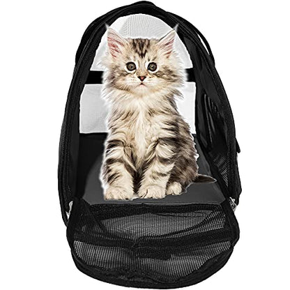 MuchL Pet Carrier Soft-Sided Carriers for Cat Carriers Dog Carrier for Small Medium Cats Dogs Puppies Pet Carrier Airline Approved Cat Dog Pet Travel Carrier (Medium,Black) - color: Medium-Black