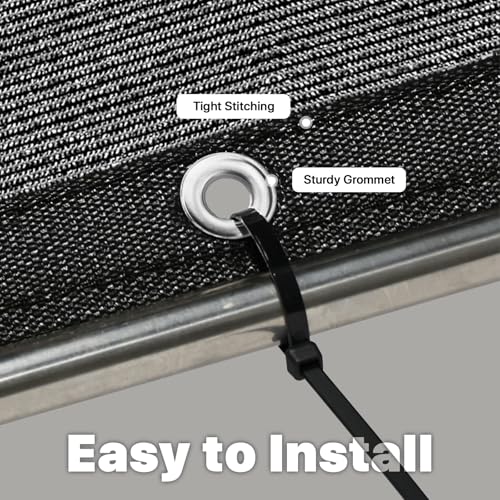 ColourTree 4' x 5' Black Dog Kennel Shade Cover, 90% UV Block Shade Cloth, Mesh Tarp with Grommets for Dog Playpen, Dog Pen, Dog Run, Dog Crate, Fence Privacy Screen (We Make Custom Size) - color: Black, size: 0 4' x 0 5'
