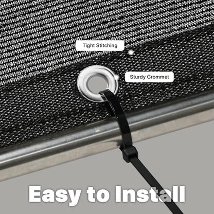 ColourTree 4' x 5' Black Dog Kennel Shade Cover, 90% UV Block Shade Cloth, Mesh Tarp with Grommets for Dog Playpen, Dog Pen, Dog Run, Dog Crate, Fence Privacy Screen (We Make Custom Size) - color: Black, size: 0 4' x 0 5'