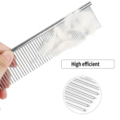 3-in-1 Pets Dog Deshedding Brush & Cat Grooming Tool with Comb, Rake for Shedding Control, Removes Loose Remover Hair & Mats, Pets Hair Removal Tool