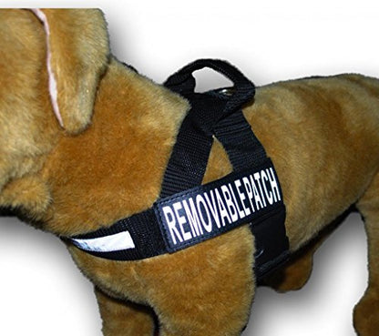 DO NOT PET Nylon Strap Service Dog Harness No Pull Guide Assistance Comes with 2 Reflective DO NOT PET Removable Patches. Please Measure Your Dog Before Ordering. - size: X-Large Fits Girth 29-39"