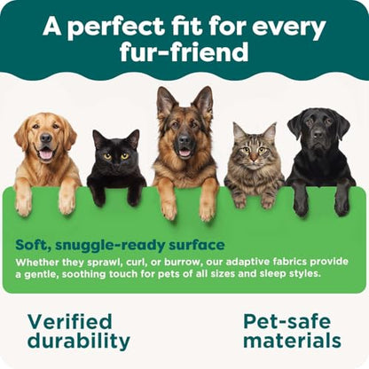 Furhaven Replacement Dog Bed Cover Faux Fur & Velvet Sofa-Style, Machine Washable - Dark Sage, Medium - color: (Faux Fur & Velvet) Dark Sage, size: Medium