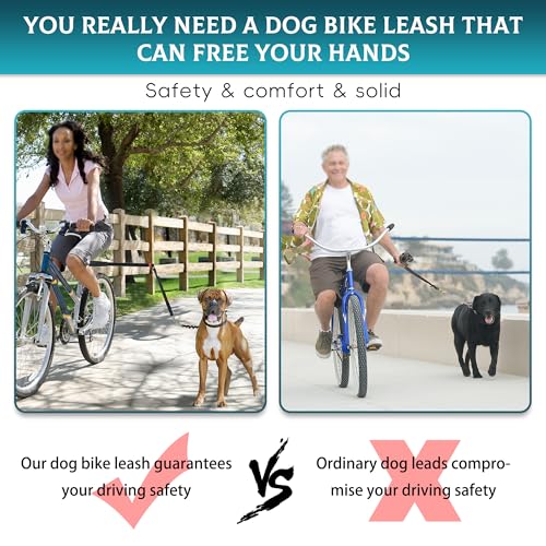 wefaner Dog Bicycle Exerciser Leash Hands Free Bicycle Dog Leash