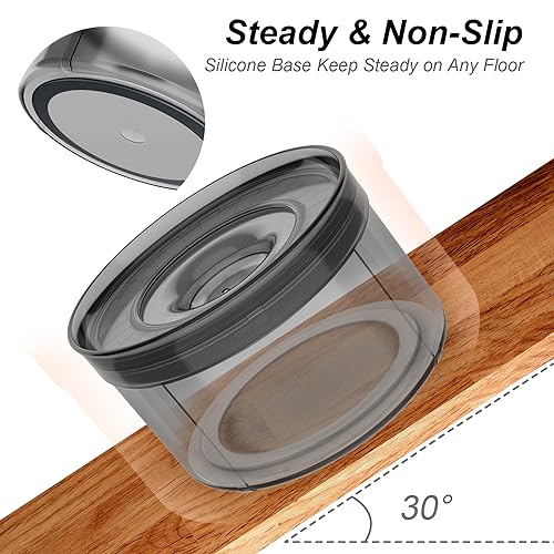 Techphardo 1Gallon No Spill Dog Water Bowl-3.8L Large Capacity, BPA-Free, Anti-Splash & Anti-Digging Design with Non-Slip Base for Messy Drinkers - color: Smoky