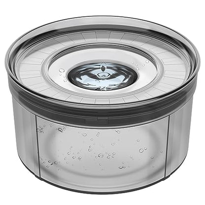 Techphardo 1Gallon No Spill Dog Water Bowl-3.8L Large Capacity, BPA-Free, Anti-Splash & Anti-Digging Design with Non-Slip Base for Messy Drinkers - color: Smoky
