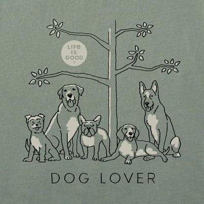 Life is Good Women's Crusher Tee Shirt, Long Sleeve Cotton Graphic T-Shirts, Dog Lover Tree - size: 3X-Large