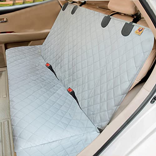 Bark Lover Dog Back Seat Cover Protector, Waterproof Dog Car Seat Covers, Nonslip Backseat Protection for Dogs and Kids, Compatible Pet Car Seat Cover for Cars & Midsize SUVs - color: Grey