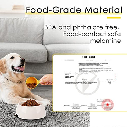 SUPERDESIGN 1 Cup Dog Food Scoop for Container Melamine Measuring Scoop for Dogs Cats Birds and Rabbits Pet Food Feeding Scoop Dishwasher Safe - Yellow - color: Yellow - 1 Cup