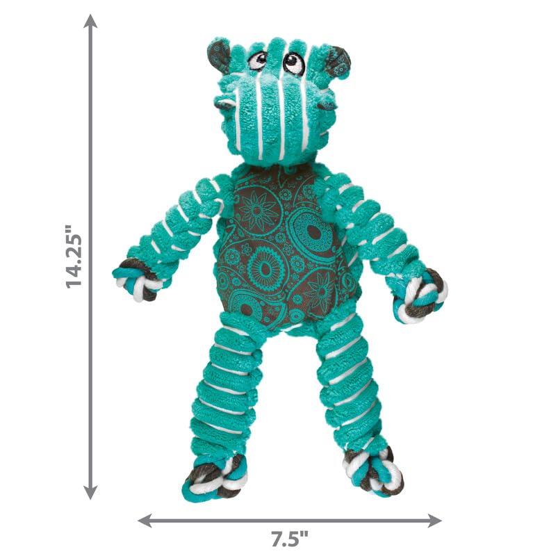 KONG Floppy Knots - Knotted Rope Dog Toy Entices Play - Tug Toy Satisfies Natural Instincts - Dog Supplies with Floppy Design & Minimal Stuffing - Hippo, for Medium/Large Dogs - color: Hippo, size: Medium/Large