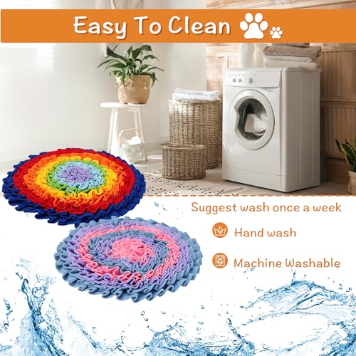 2 Pcs Snuffle Mat for Dogs, Pet Slow Feeding Interactive Toys for Smell Training, Foraging Skills, Suitable for Puppy or Cat