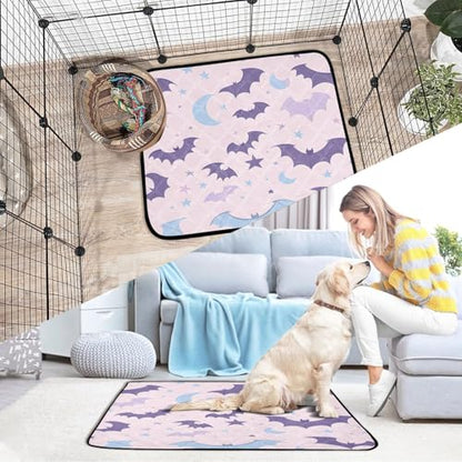 Qilmy Bats Pet Mat, Waterproof Reusable Dog Training Pad Anti-Slip Pet Creat Pad for Small Medium Large Dogs and Cats - size: Medium+Large