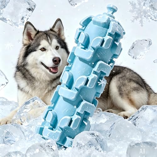 8 Hour Cooling Ice Lolly Dog Toys for Summer, Water & Milk Freezable Feeder | Long Lasting Cooling Outdoor Camping Accessories, Easy Clean Treat Dispenser for Aggressive Chewer - color: X Large 7.1IN Blue