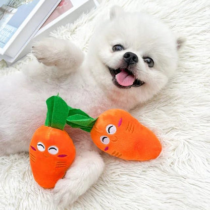 1Pc Orange Soft Dog Toys Cute Carrot Chew Squeaker Sound Pet Puppy Supplies Dog and Cat Toys with Multi-Squeaks,Dogs Squeak Toys,Pet Toys