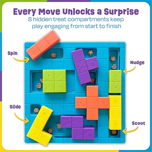 Brightkins Brain Teaser Treat Puzzle - Dog Puzzle Toys, Interactive Dog Toys, Gifts for Dogs - size: (Pack of 1)