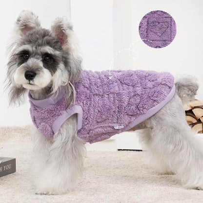 XPUDAC 3 Pack Dog Sweater, Dog Winter Coat with Cute Patterns Pullover Stretchy Fleece Pet Sweaters for Small Medium Dogs Girl boy-XXL（Pink-Hot Pink-Purple - color: Pink-Hot pink-Purple, size: XX-Large
