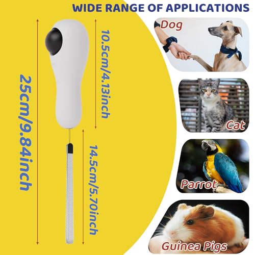 Dog Training Clickers with Wrist Strap, Training Clicker for Pet Like Dog Cat Horse Bird Dolphin Puppy, Big Buttons and Loud Sound (White) - color: White