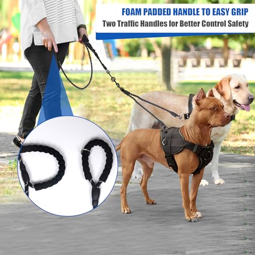 Dual Dog Leash, 360° Anti-Tangle, No Pull, Double Handle & Reflective Double Dog Leash – Perfect for Small/Medium Dogs - color: Black, size: 2 Way