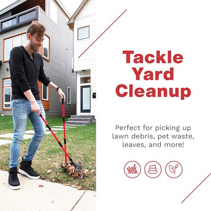 Pawler Pooper Scooper for Large Dogs and Small Dogs, Metal Poop Scooper Set with Long Handle Rake and Heavy Duty Tray for Yard, Grass, Dirt or Gravel, Heavy Duty Aluminum Poop Picker Upper - color: 2 Piece Set - Standard