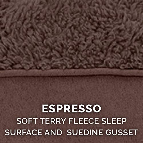 Furhaven Replacement Dog Bed Cover Terry & Suede Mattress, Machine Washable - Espresso, Large - color: Terry & Suede (Espresso), size: Large (Pack of 1)