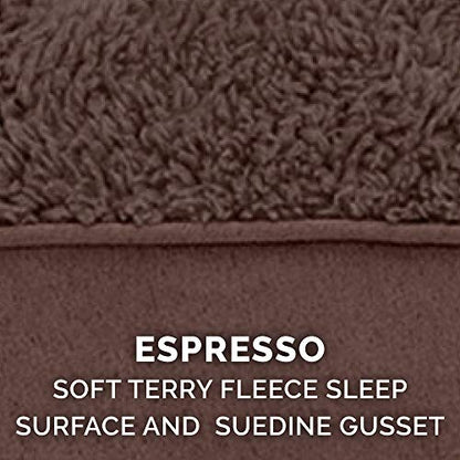 Furhaven Replacement Dog Bed Cover Terry & Suede Mattress, Machine Washable - Espresso, Large - color: Terry & Suede (Espresso), size: Large (Pack of 1)