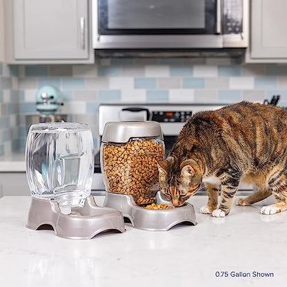 Petmate Pet Cafe Cat and Dog Water Dispenser Extra Small Water Bowl for Kittens and Puppies, USA Made, 0.25 GAL, 7.3"H, Pearl Ash Blue - color: Pearl Ash Blue, size: 0.25 GAL
