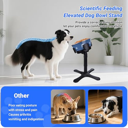 Dog Bowls,Elevated Adjustable Dog Bowl Stand with 3 Heights & Tilted Feeding Design, Raised Stand Compatible with Medium & Large Breeds(1 Pack) Black - size: A -Dog Bowl Stand 1 Black